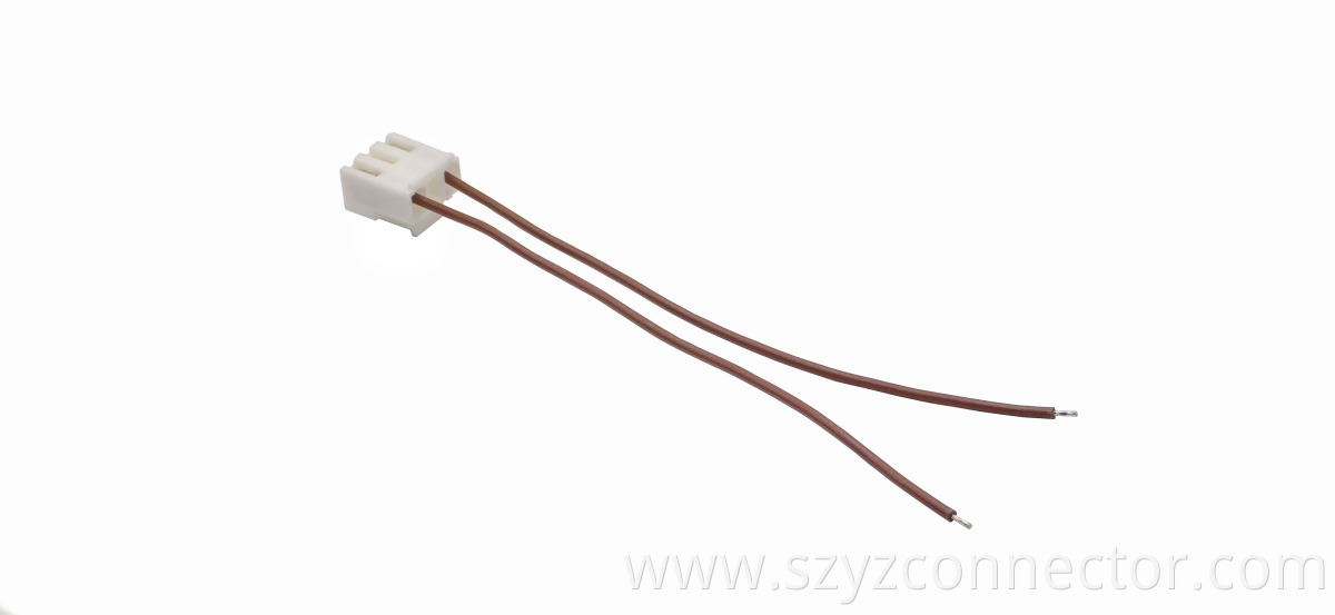 Single-Ended Crimped VH3.96 Terminal Wire Center Empty Pin Brown L200mm 3P